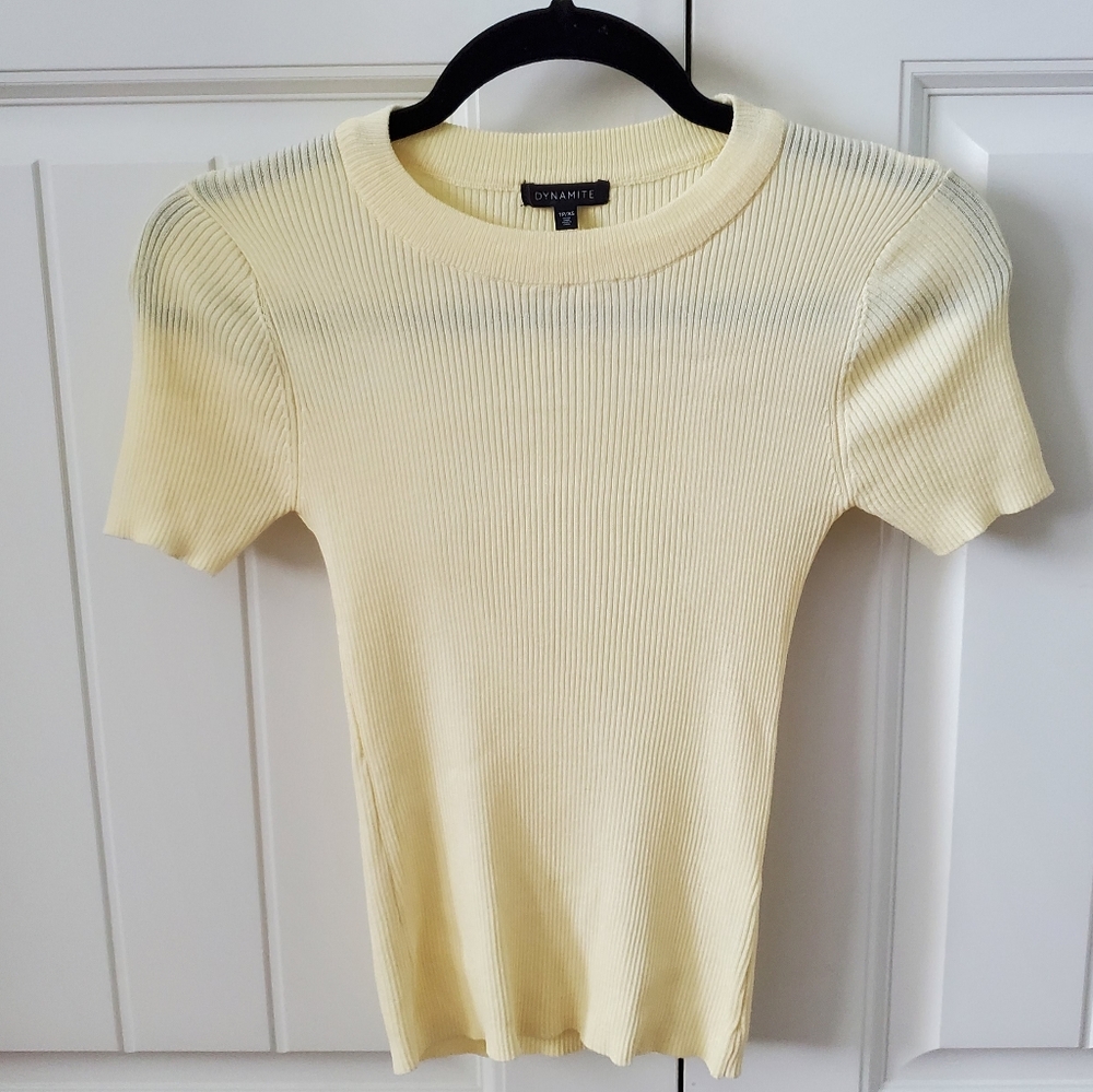 Yellow knit sweater